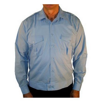 Blouson Blau , 1/1 Arm, mit angenähter Klappe

