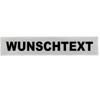 
Rückenschild  380x80 mm - Klett -silber -matt (1-o. 2-Zeilig)



