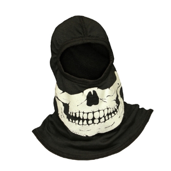 
Flammschutzhaube Glow in the dark, green skull, Style F20
