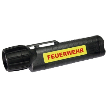 
Helmlampe UK 4AA eLED CPO TS, Heckschalter, schwarz, nachl. Streifen, aufdruck "Feuerwehr"