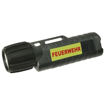 
Helmlampe UK 3AA eLED CPO TS, Heckschalter, schwarz, nachtl. Streifen, Aufschrift "Feuerwehr"