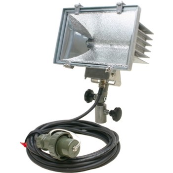 Flutlichtstrahler 1000 W mit Griff, THW-Version, mit 7 m-Anschlussleitung