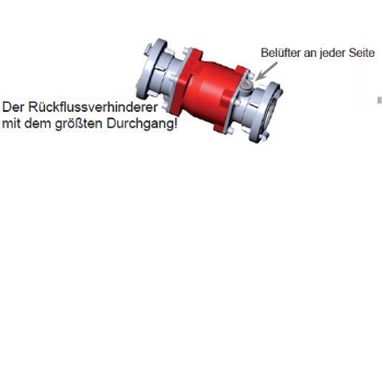 Rückflussverhinderer
Anschlüsse Eingang - Ausgang: Festkupplung Storz B-75 IG 2 1/2"