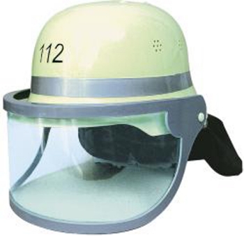 
Feuerwehrhelm 112 mit Klappvisier
