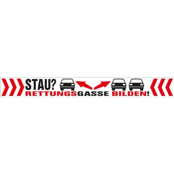 PVC-Aufkleber - STAU ? Rettungsgasse bilden !
  
