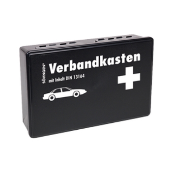 
KFZ-Verbandkasten KU schwarz mit Füllung Standard DIN 13164
