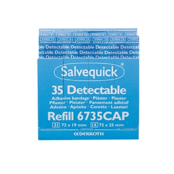 
Salvequick Pflaster-Strips detectable 35 Stück, Ref. 6735
