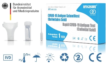 HYGISUN Covid-19 Antigen Speichel- "Spuck-" Schnelltest (Einzeln verpackt)
