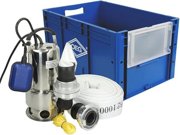 Flutkit mit Tauchpumpe und 20 Meter C-Schlauch