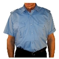 Diensthemd Blau 1/2 Arm, mit Tunnel und Klappe


