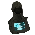 Flammschutzhaube Glow in the dark, blue flag, Style PAC II
