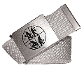 Gürtel aus gebrauchtem Feuerwehrschlauch Rohweiß
125cm lang
40 mm breit 
Stückweise verpackt, 
seitlich eingefasst, 
mit Koppelschnalle Aufdruck Retten, Bergen ... (Feuerwehrsignet)
